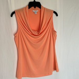 Bar lll cowl neck top orange M
